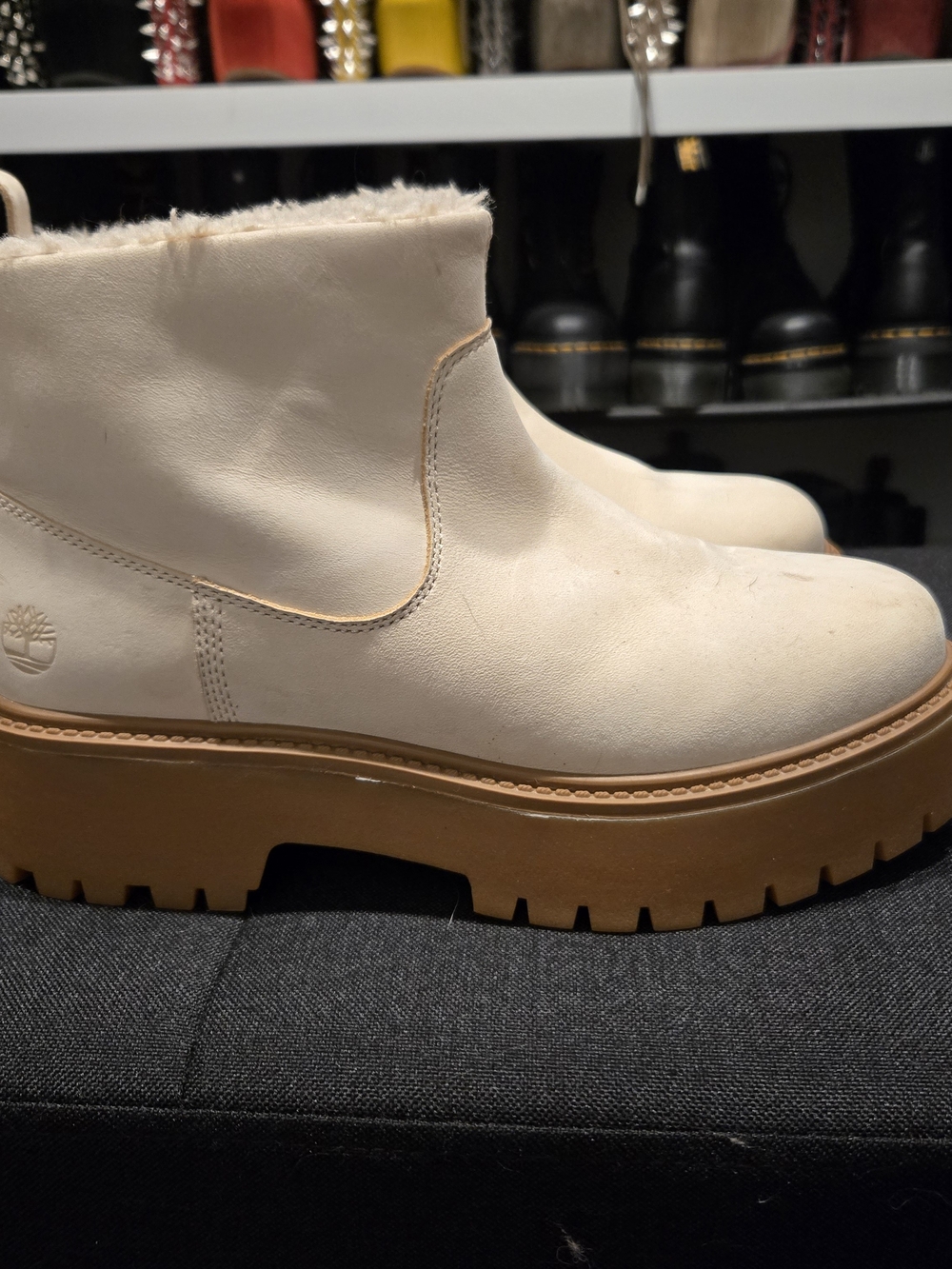 Timberland Women's Cream Platform Ankle Boots